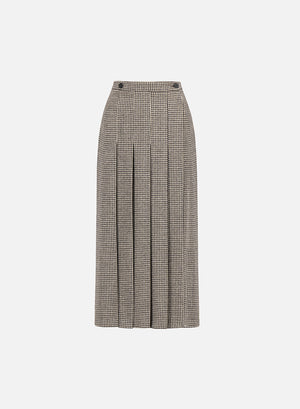 long plated skirt patterned moleskin
