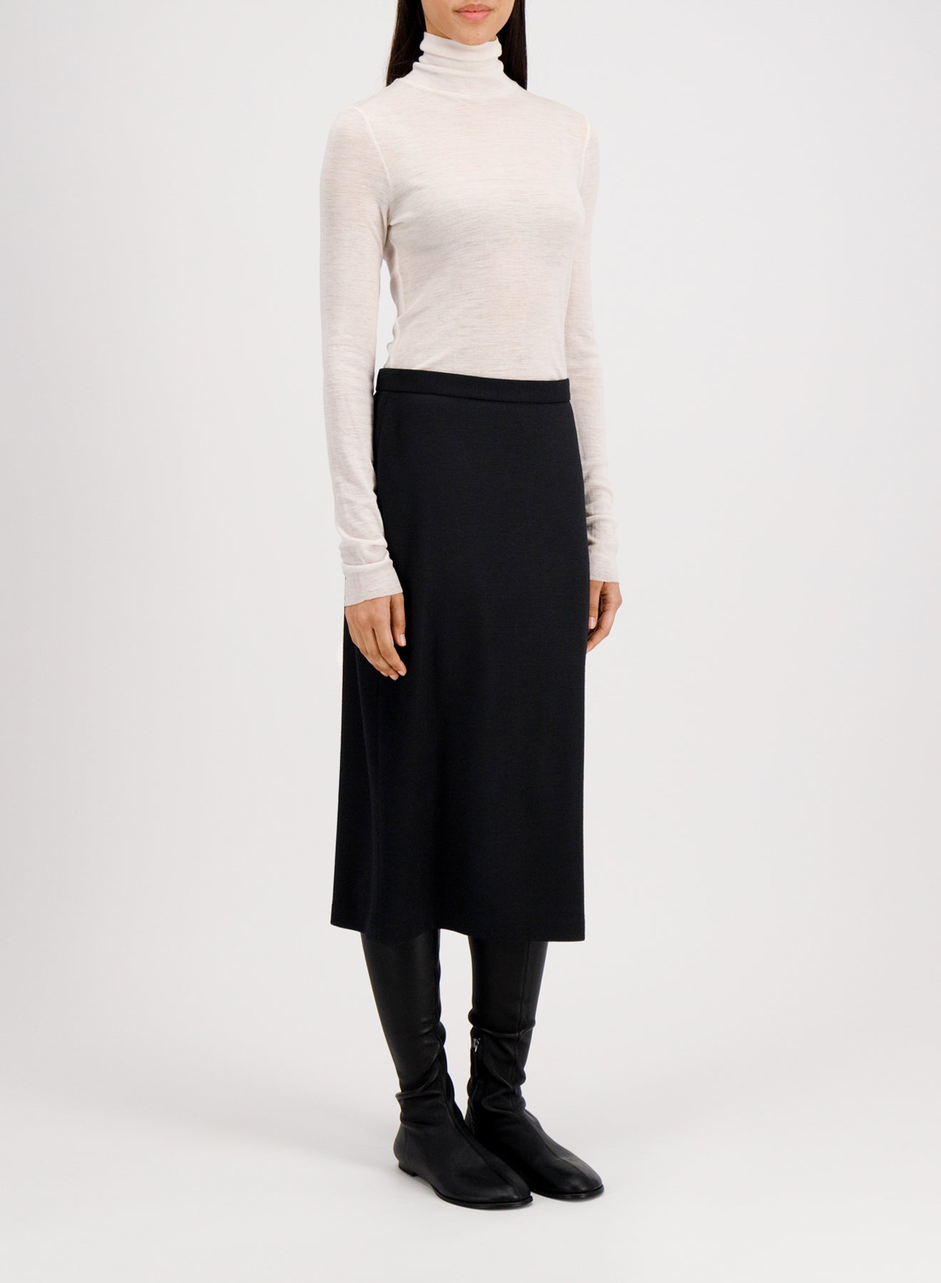 Midi skirt superfine merino