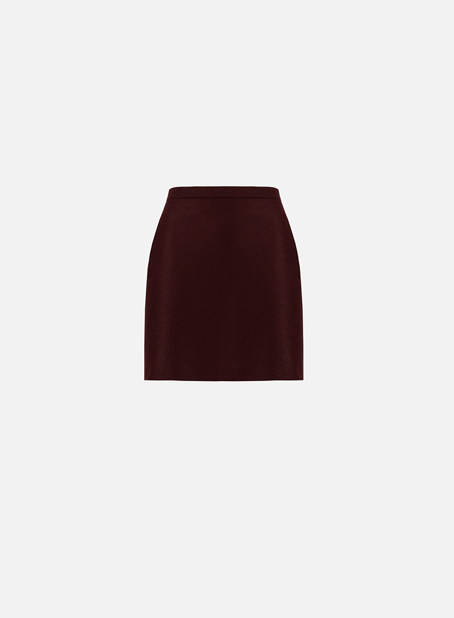Mini skirt light pressed wool