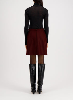 Mini skirt light pressed wool