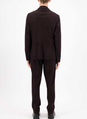 Casual pleated drawstring trousers superfine merino