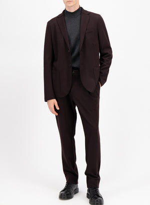 Casual pleated drawstring trousers superfine merino
