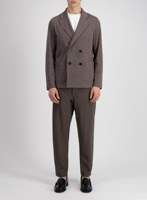 Peak lapel blazer tattersall