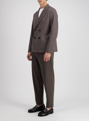 Peak lapel blazer tattersall