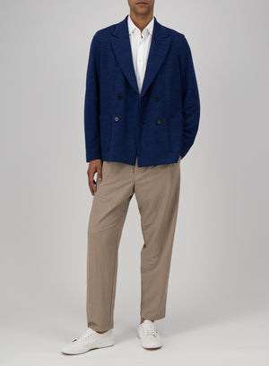 d.b. peak lapel blazer hopsack crafted with Loro Piana fabric