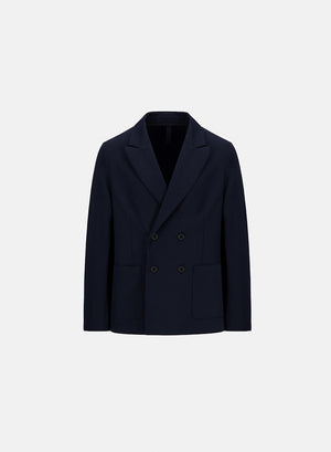 d.b. peak lapel blazer diagonal crafted with Loro Piana fabric