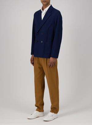 Peak lapel blazer honeycomb crafted with a Loro Piana fabric