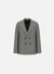 Peak lapel blazer linen honeycomb