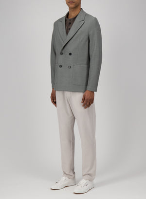 Peak lapel blazer linen honeycomb