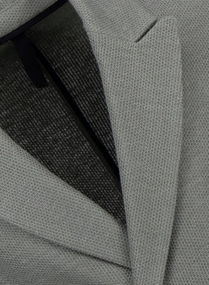 Peak lapel blazer linen honeycomb