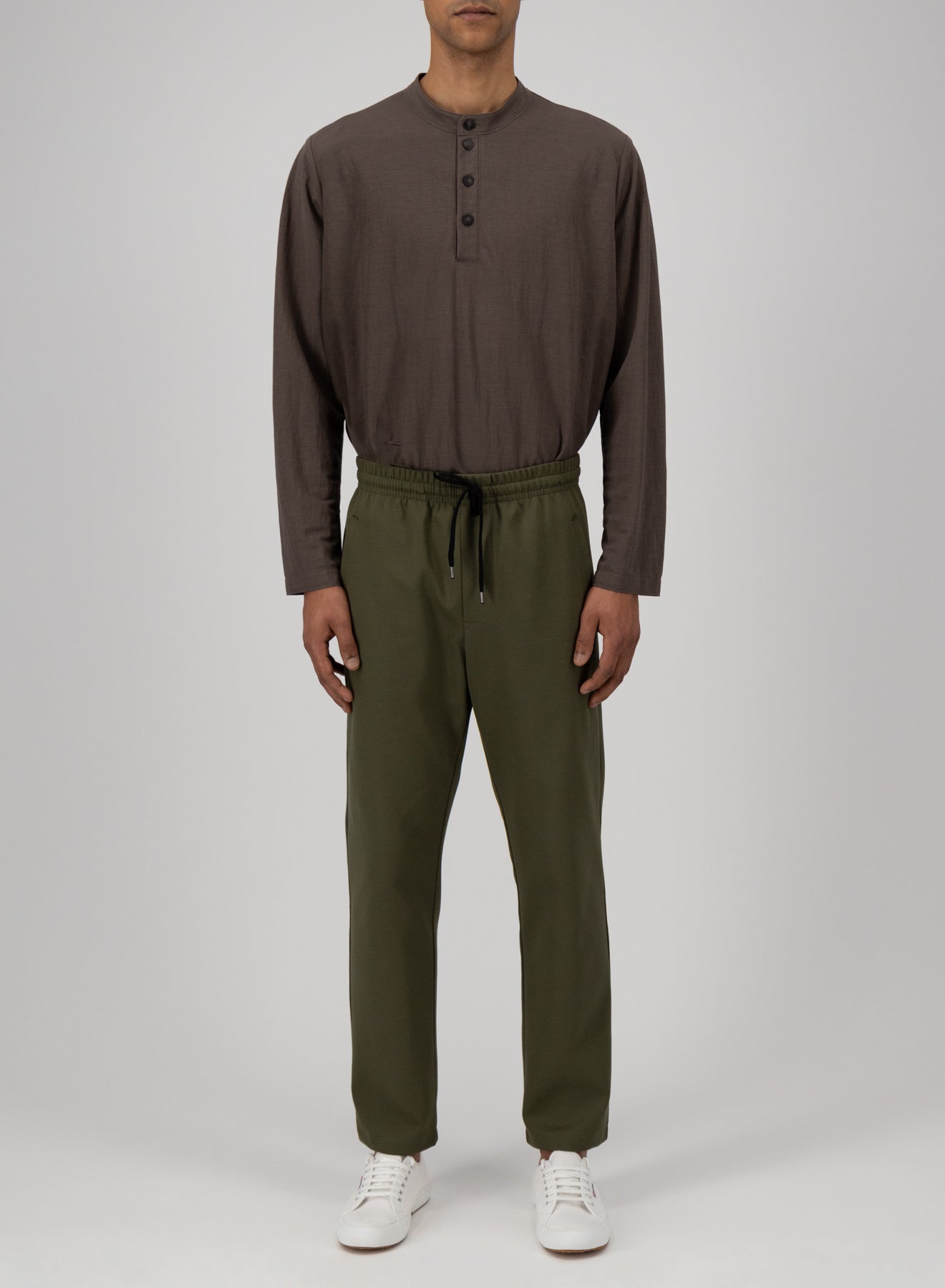 jogging trousers diagonal crafted with Loro Piana fabric