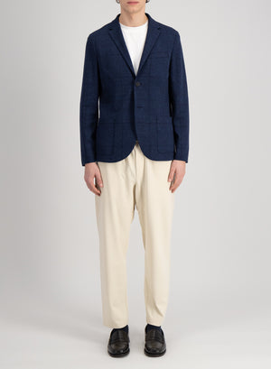 Blazer prince of wales crafted with Loro Piana fabric