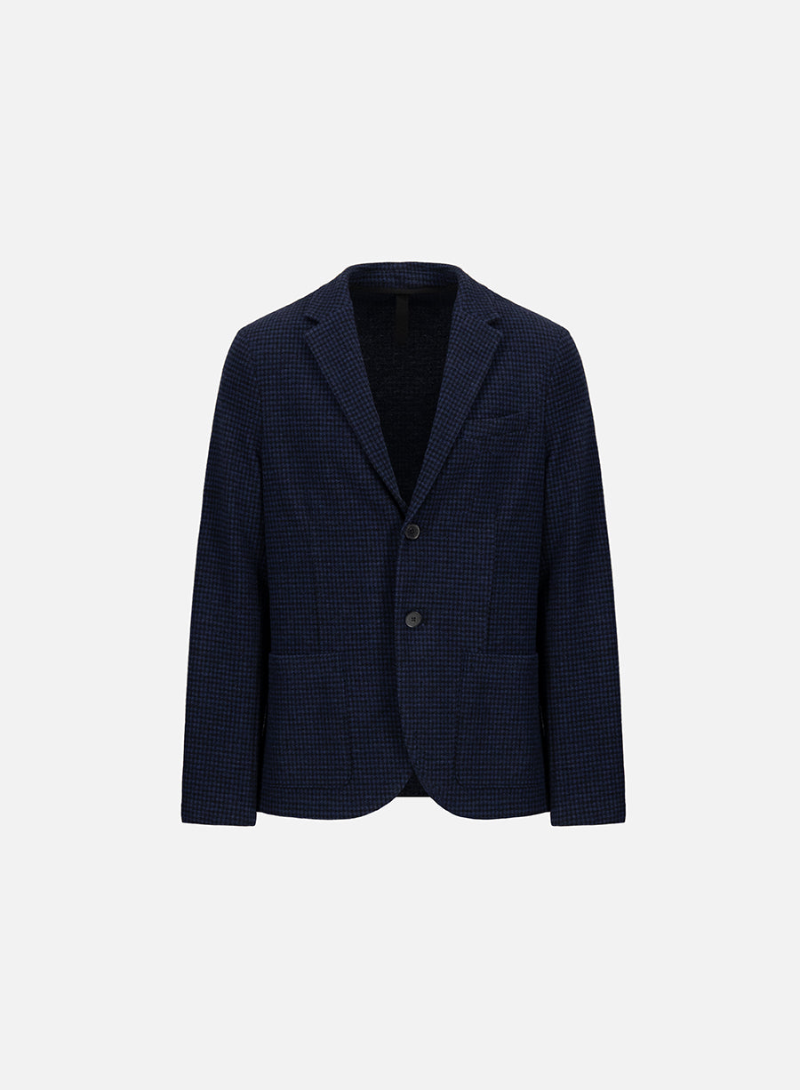 Blazer patterned wool & cotton blend moleskin texture