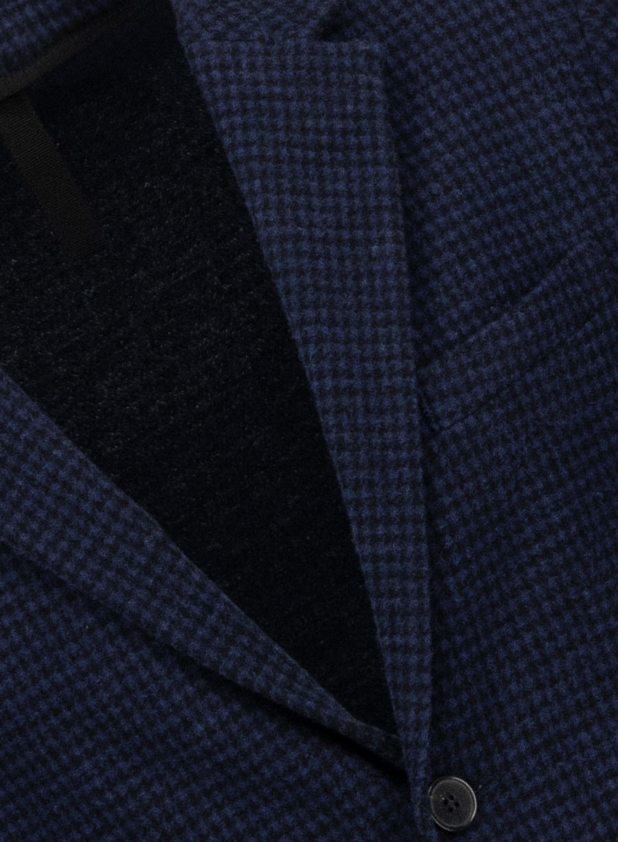 Blazer patterned wool & cotton blend moleskin texture