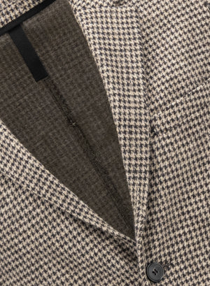 Blazer patterned wool & cotton blend moleskin texture