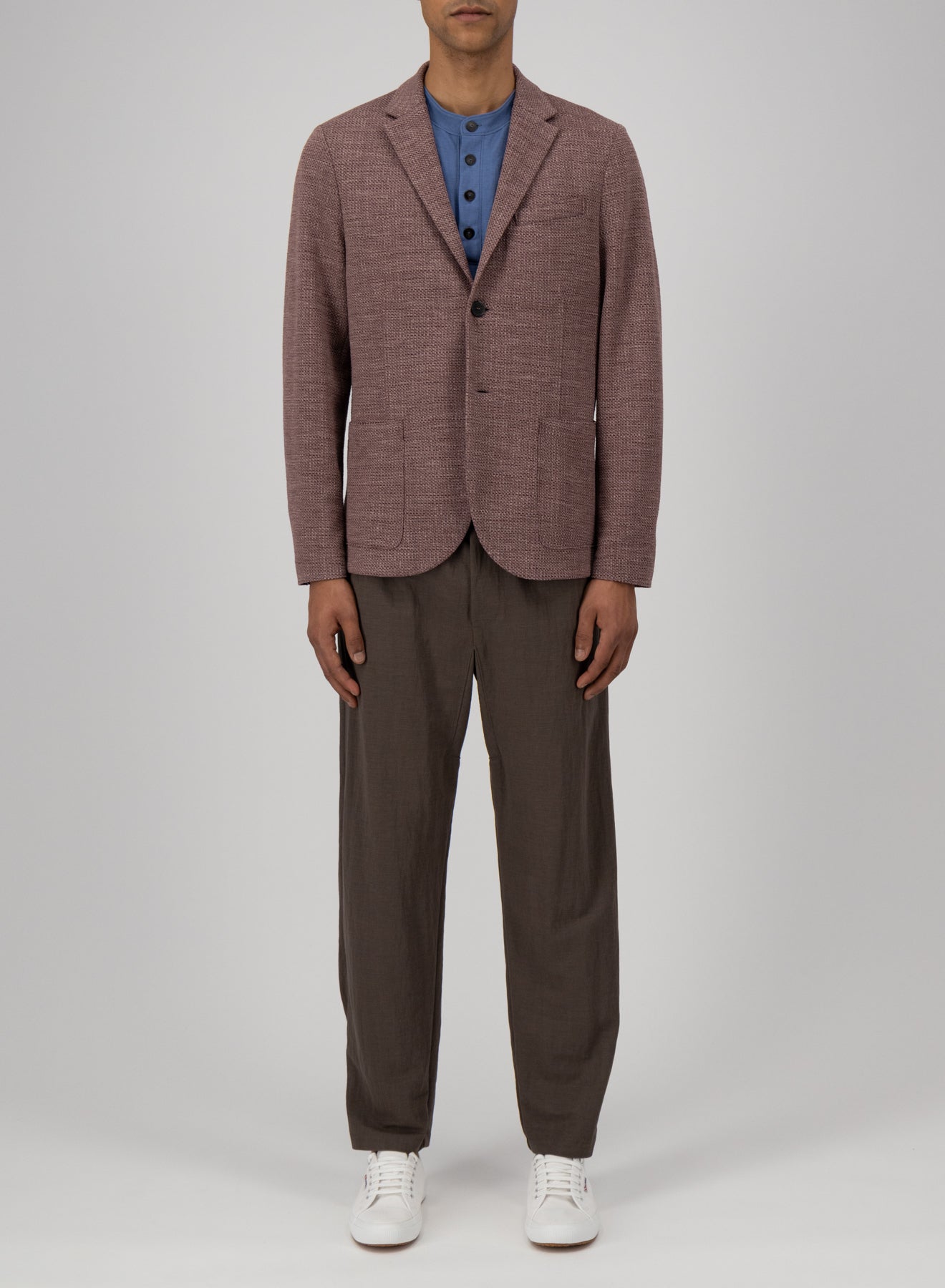 2b. blazer hopsack crafted with Loro Piana fabric