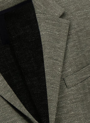 2b. blazer herringbone crafted with Loro Piana fabric