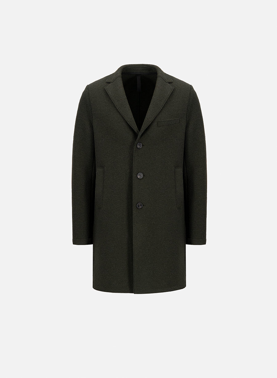 Boxy coat boiled wool