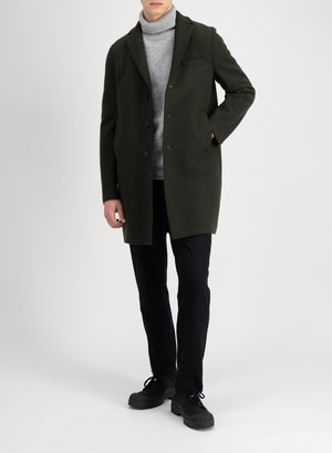 Boxy coat boiled wool