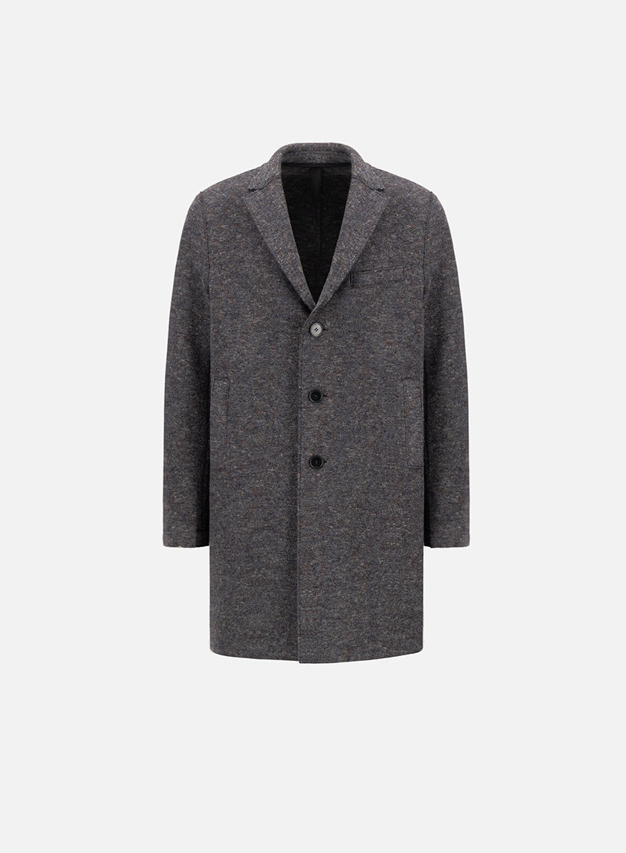 Boxy coat boiled wool