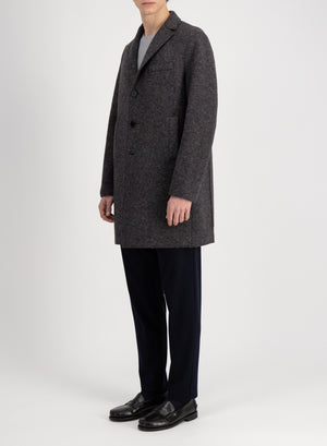 Boxy coat boiled wool