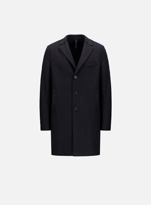 Boxy coat pressed wool