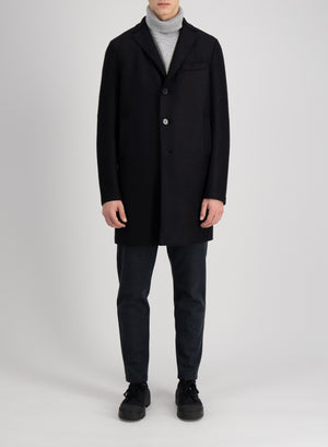 Boxy coat pressed wool