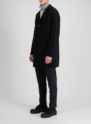 Boxy coat pressed wool