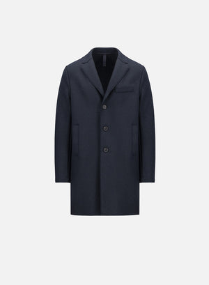 Boxy coat pressed wool