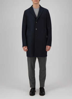 Boxy coat pressed wool