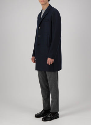 Boxy coat pressed wool