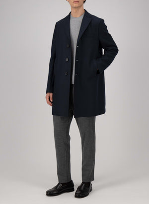 Boxy coat pressed wool