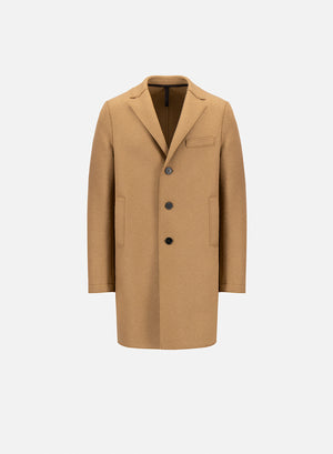 Boxy coat pressed wool