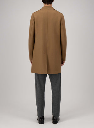 Boxy coat pressed wool