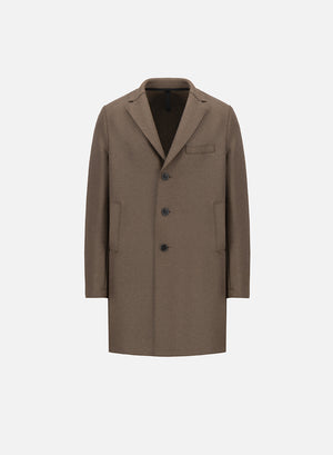 Boxy coat pressed wool