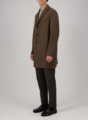 Boxy coat pressed wool