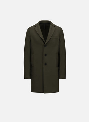 Boxy coat pressed wool