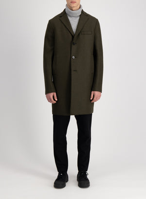 Boxy coat pressed wool