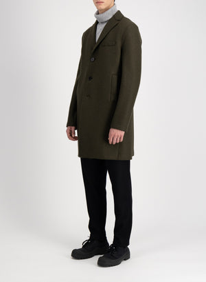 Boxy coat pressed wool