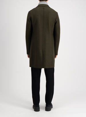 Boxy coat pressed wool