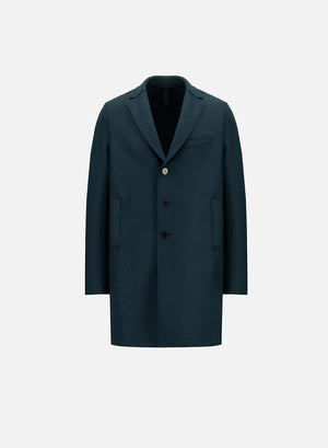 Boxy coat pressed wool