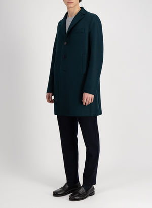 Boxy coat pressed wool