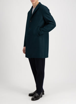 Boxy coat pressed wool