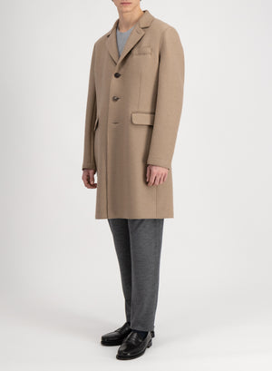 New chester coat pressed wool