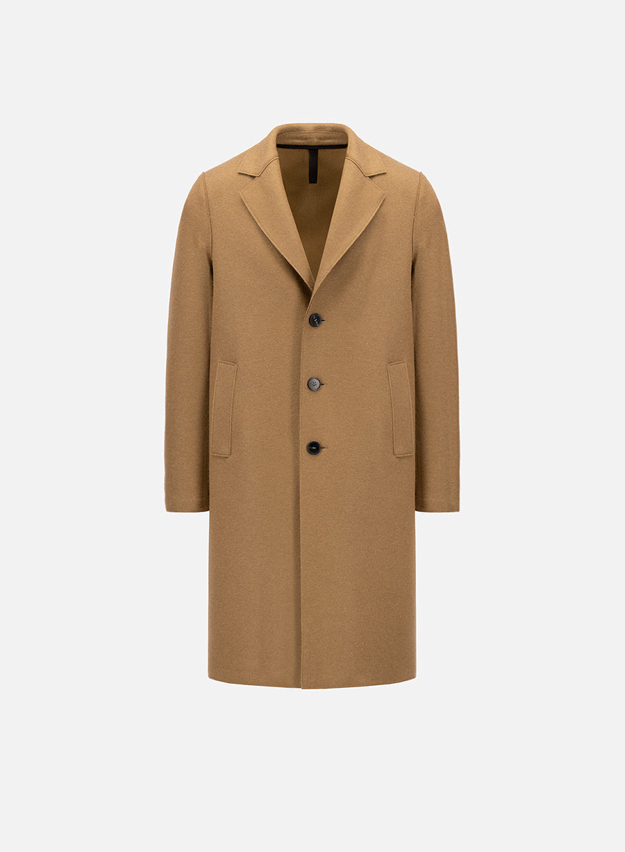 Overcoat pressed wool and polaire