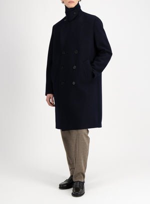 Long peacoat boiled wool