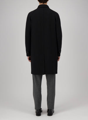 Fly front raglan coat boiled wool