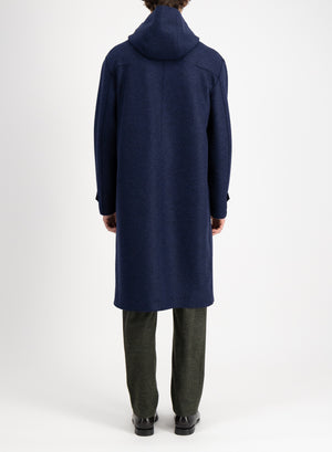 Drop shoulder parka pressed wool