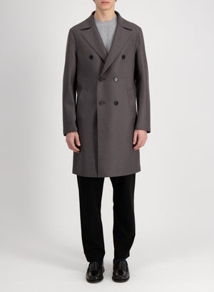 Oversized d.b. coat pressed wool