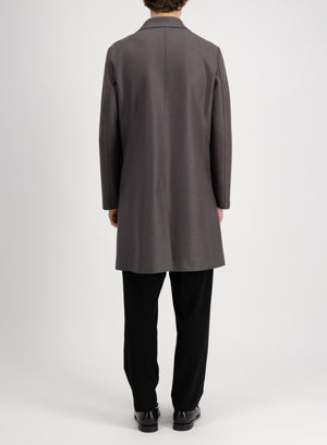 Oversized d.b. coat pressed wool